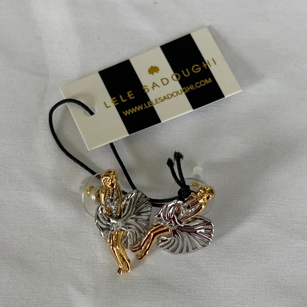 Lele Sadoughi x Marilyn Monroe Stud Earrings Iconic White Dress Scene NWT